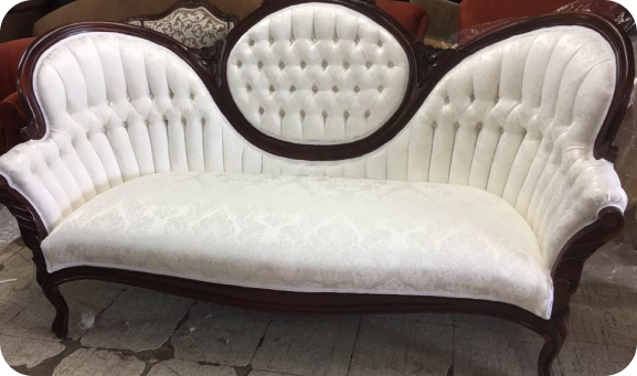 Upholstery Tampa after photo of classic reupholstered sofa